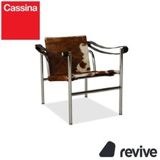 Cassina Le Corbusier LC 1 Pelle Poltrona Braun Pelo di Mucca Bauhaus