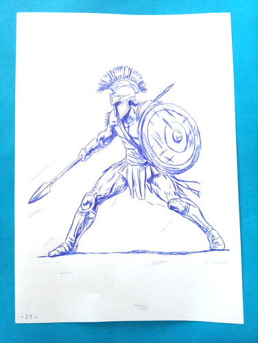 Disegno guerriero - di,