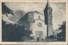 [VR1] CARTOLINA SICILIA TRAPANI CHIESA DELLA MADONNA SANTUARIO ANIMATA (2)