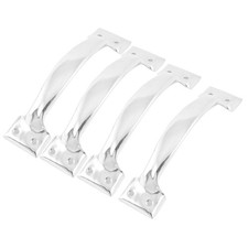 4pcs 6" Length Silver Metallic