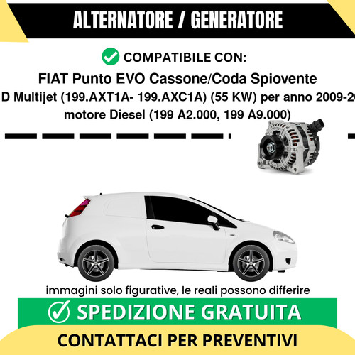 Alternatore fiat punto evo - alternatore,
