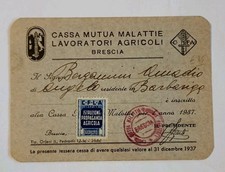 Tessera fascismo Ww2 Cassa