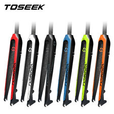TOSEEK 1-1/8" forcella bici mtb full fibra di carbonio freno a disco forcelle rigide 26/27,5/29"