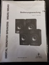 ISTRUZIONI / MANUALE ORIGINALE BEHRINGER MS20 / MS40 MONITOR