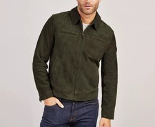 Giacca scamosciata pelle - , di