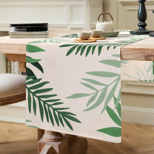 Runner tavola verde foglie - verde,