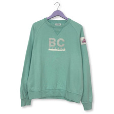 Felpa Best Company Vintage azzurra a girocollo in cotone - Taglia L uomo