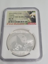 2016 Cina Silver Panda 30g NGC