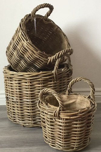 Cestini tondi rattan - cestini,