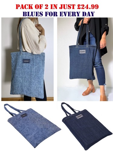 Confezione borse tote denim - borse,