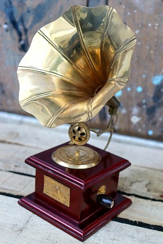 Lettore grammofono ottone