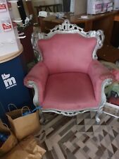 poltrona design vintage, usato  , colore rosa , stile  vittoriano.