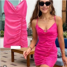 NWT Zara Fuchsia Draped Beaded