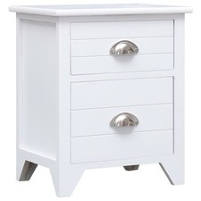 2x Comodino 2 Cassetti Marrone