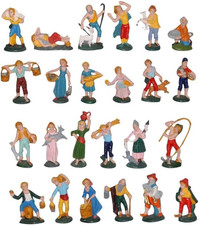 Pastore Presepe 7 Cm in Plastica – Personaggio Misto per Natività – Statua Singo