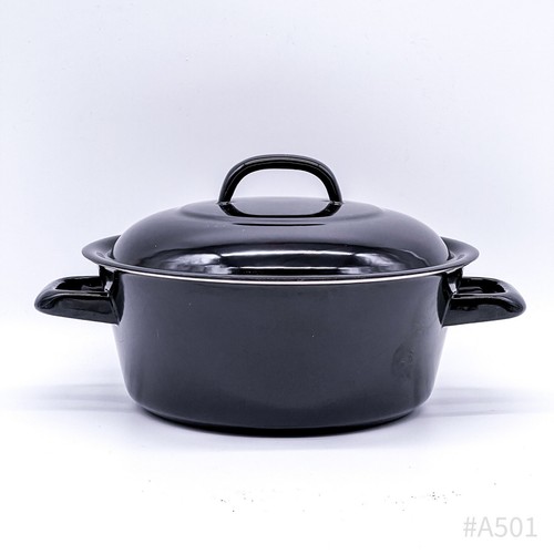 Pentola vintage smalto con - vintage, in