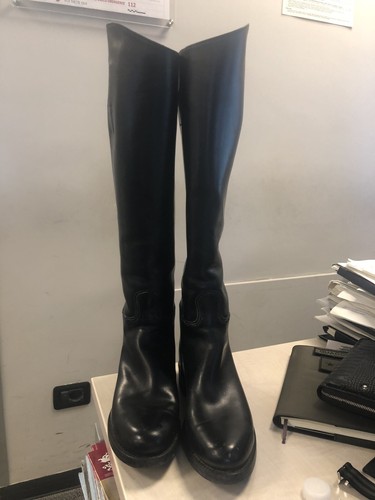 Stivali equitazione pelle - pelle, nera