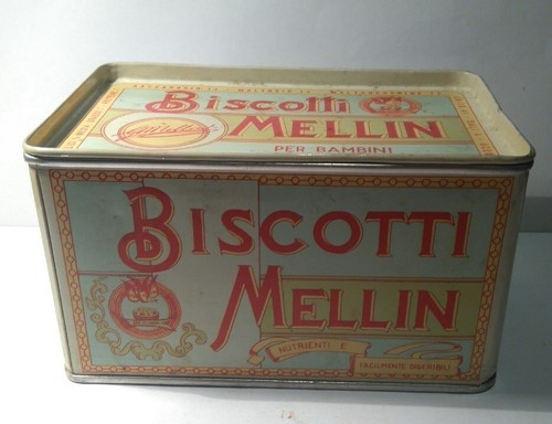 Vintage scatola latta biscotti - vintage,