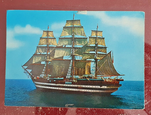 Cartolina nave scuola - cartolina,