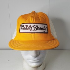 Cappello camionista Dura Beauty by Consoweld logo patch rete uomo giallo arredamento vintage