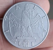 Moneta Da 1 Lira 1939 - 1 Lira 1940 Vittorio Emanuele III