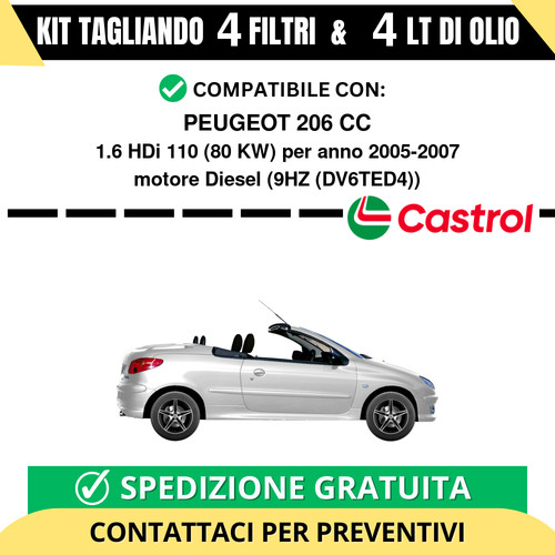 Tagliando per peugeot 206 - peugeot,