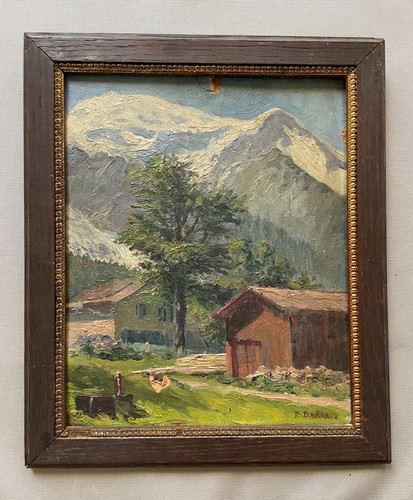 Monte bianco olio su - olio,