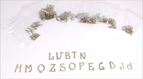 Lettere ottone lotto - ottone,