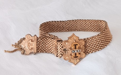 Bracciale vittoriano oro rete