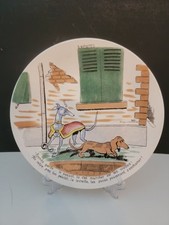 Assiette Parlante (Piatto Parlante) Benjamin Rabier, Firmato, Sarreguemines Francia