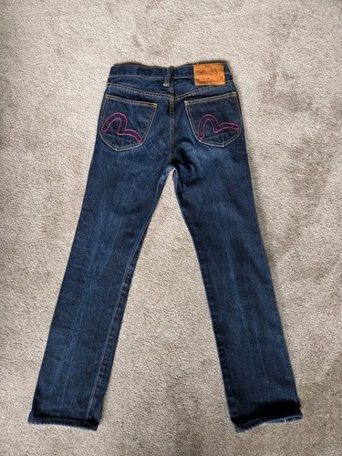 Jeans evisu blu rosa gamba - evisu,