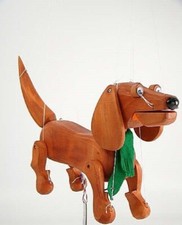 Marionetta in legno bassotto -