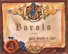 1959 Vino Barolo Carlo Rinaldi enologia distilleria etichetta pubblicitaria