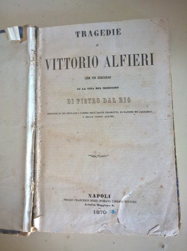 Libro tragedie di - di, vittorio