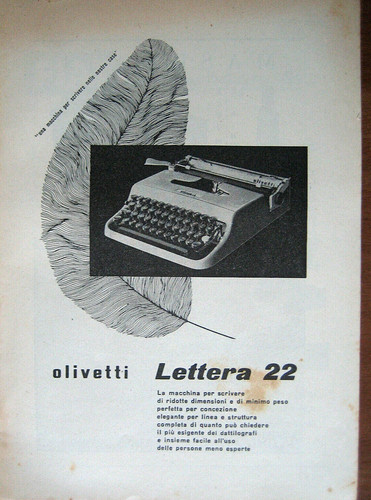 Pubblicita olivetti lettera - olivetti, 22