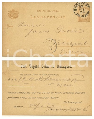 1889 budapest jos - (hungary),