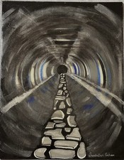 Quadro originale firmato 11”x 14” arte acrilica astratta su tela 1/1