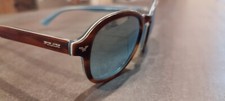 Occhiali da sole Police  mod. s1951 rotondi effetto wood lente azzurra