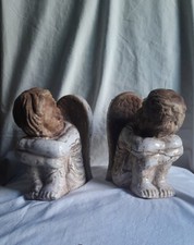 coppia di angeli in ceramica