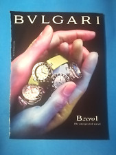 RITAGLIO DI GIORNALE PUBBLICITA' OROLOGIO BULGARI B.ZERO1 DA COLLEZIONE - (141)