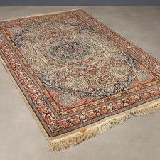 Tappeto Kashmir Antico Lana Nodo Fine Fatto a Mano 183 x 125 cm Originale