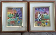 Quadri Kocovic  originale naif  jugoslavo "Paesaggio "