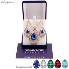 Elegante parure oro swarovski - parure,