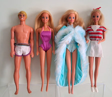 Anni '80 Lotto Barbie Superstar Magic Moves, Sea Loving, Malibù Sunsational, Ken