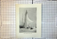 Old Meteor Winning The Queen'S Cup Sailing Boats Water Sky Wl Wyllie 378J