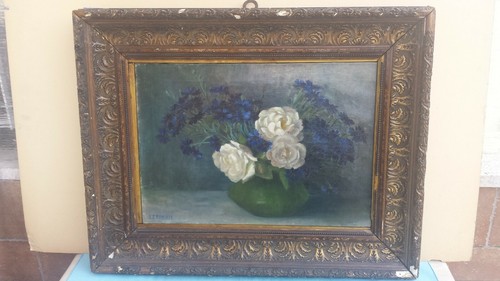 Quadro olio tela fiori - tela,