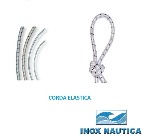 Corda elastica bianca - bianca, 3mm