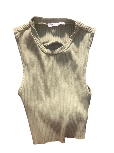 Canotta zara donna verde - zara,
