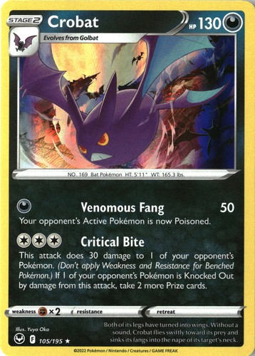 Crobat 105 195 swsh12 silver - 105/195, swsh12: