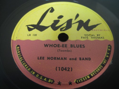 Lee norman whoe blues - lee, b/w